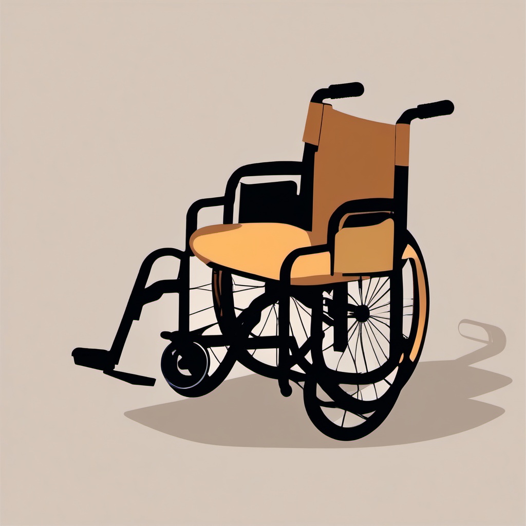 Wheelchair Clipart - A wheelchair for mobility and independence.  transport, color vector clipart, minimal style