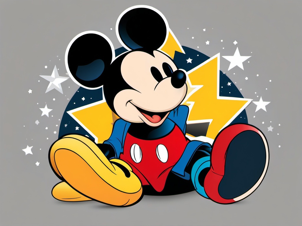 Mickey Mouse clipart - Mickey Mouse surrounded by stars  