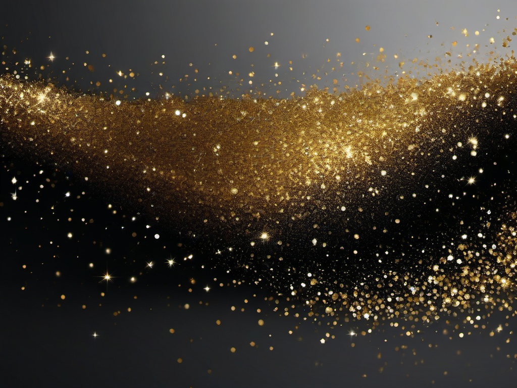 Gold Sparkle Black Background  