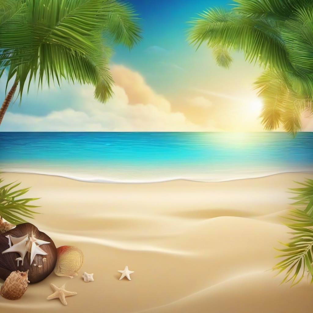 Beach background - realistic beach background  