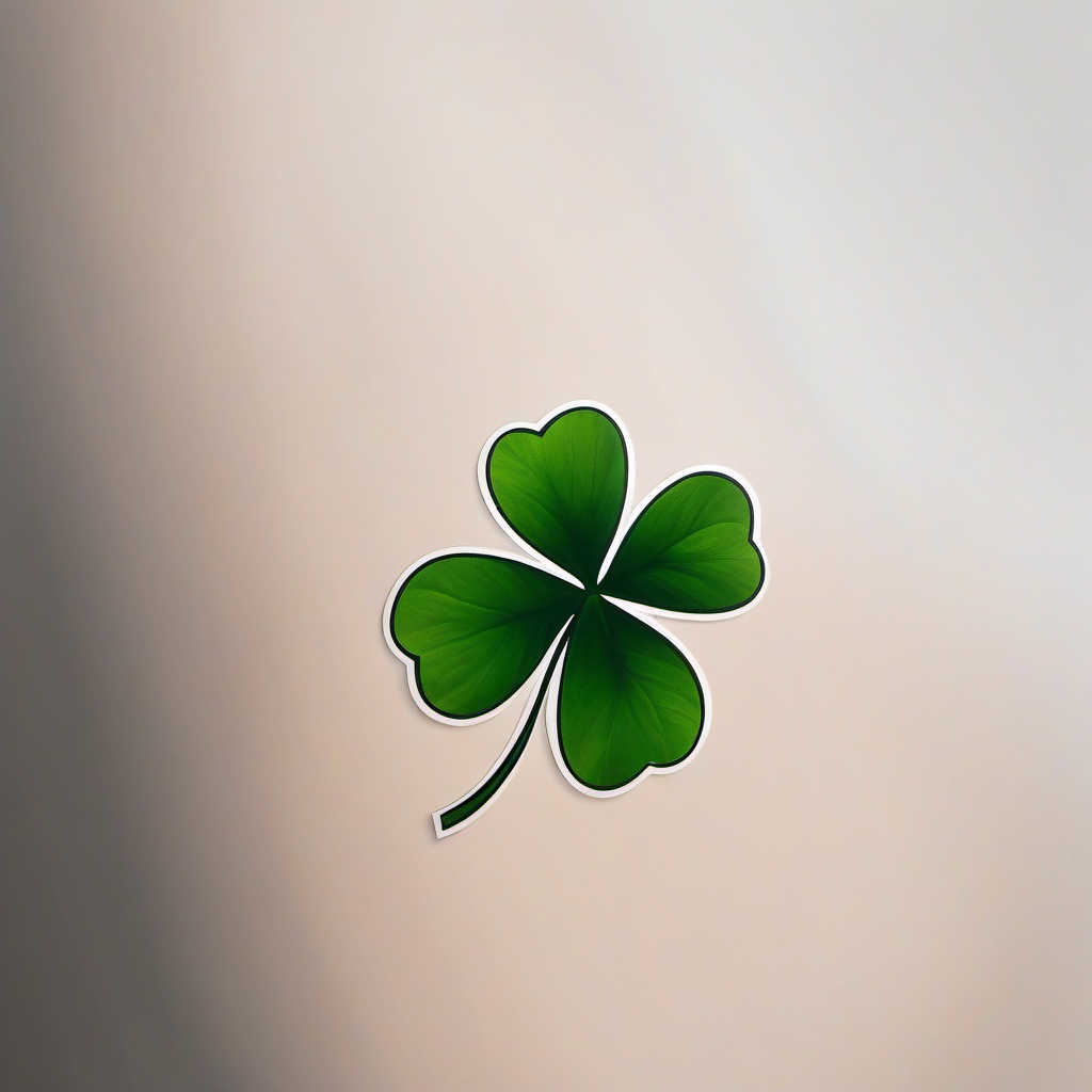 horseshoe four leaf clover tattoo  simple color tattoo,minimal,white background