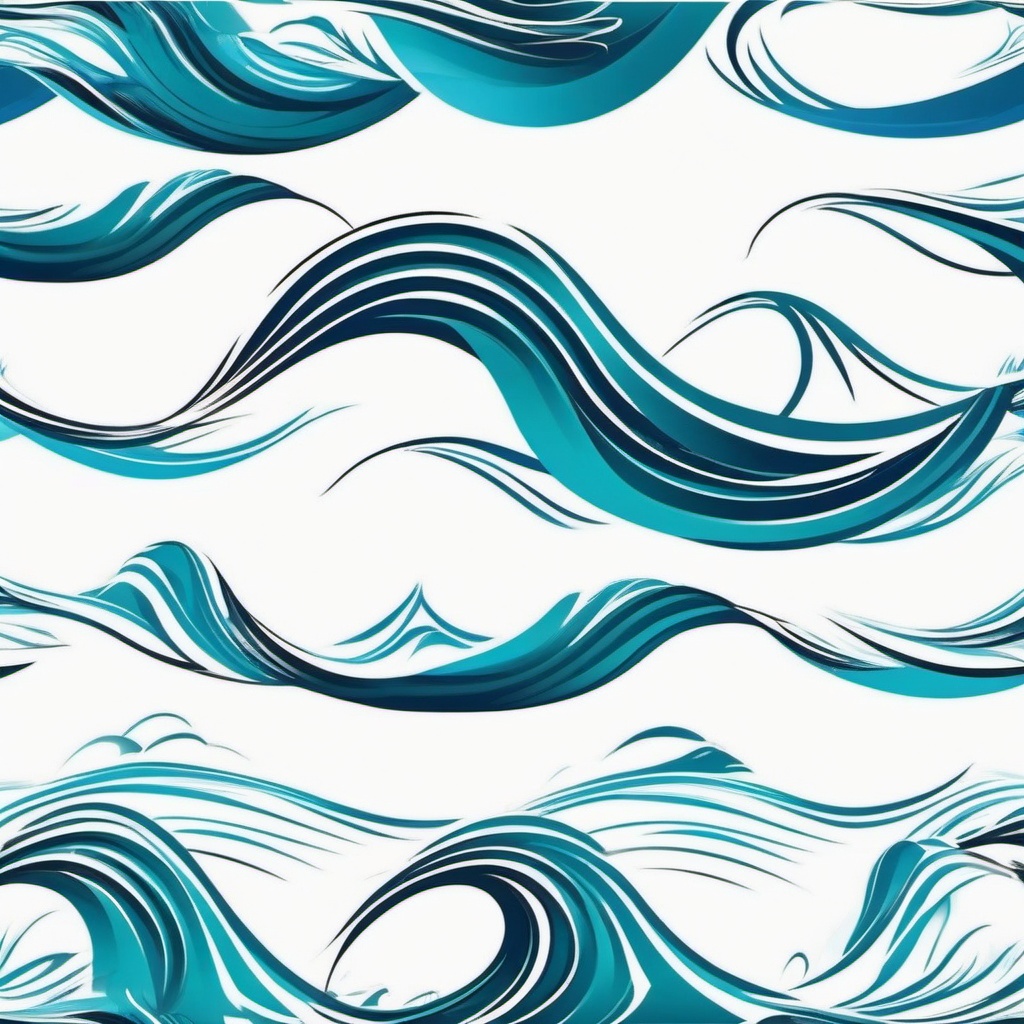 Ocean Wave Armband Tattoo - Embrace elegance with a wave-themed armband tattoo design.  simple vector color tattoo,minimal,white background