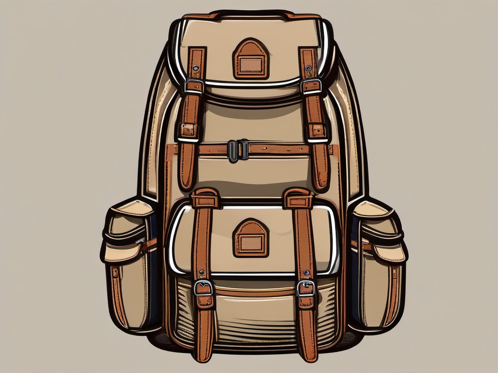 Backpack clipart - backpack with a special pocket  clipart