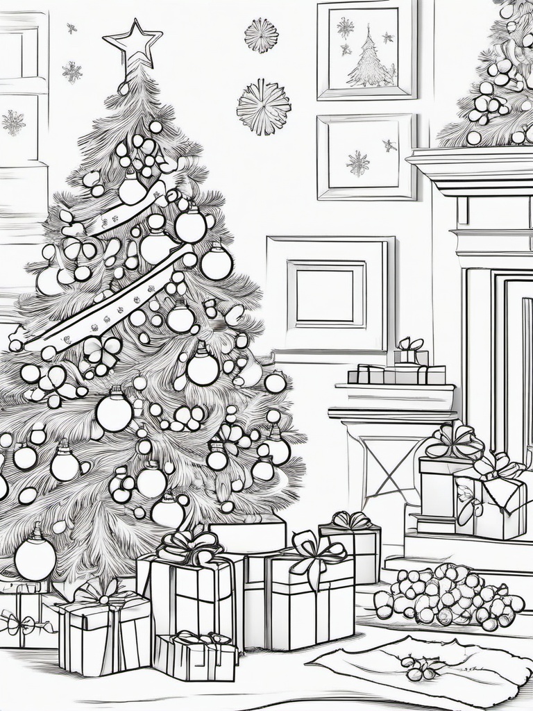 Christmas Cards For Colouring  outling,coloring pages,black and whit