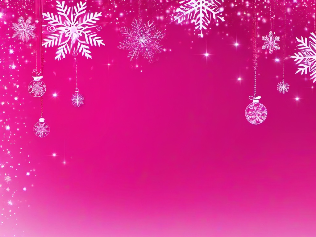 Hot Pink Christmas Background  