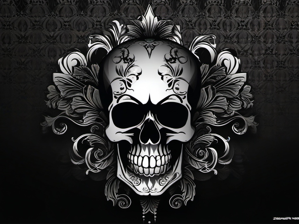 Black Skull Wallpaper  ,desktop background wallpaper