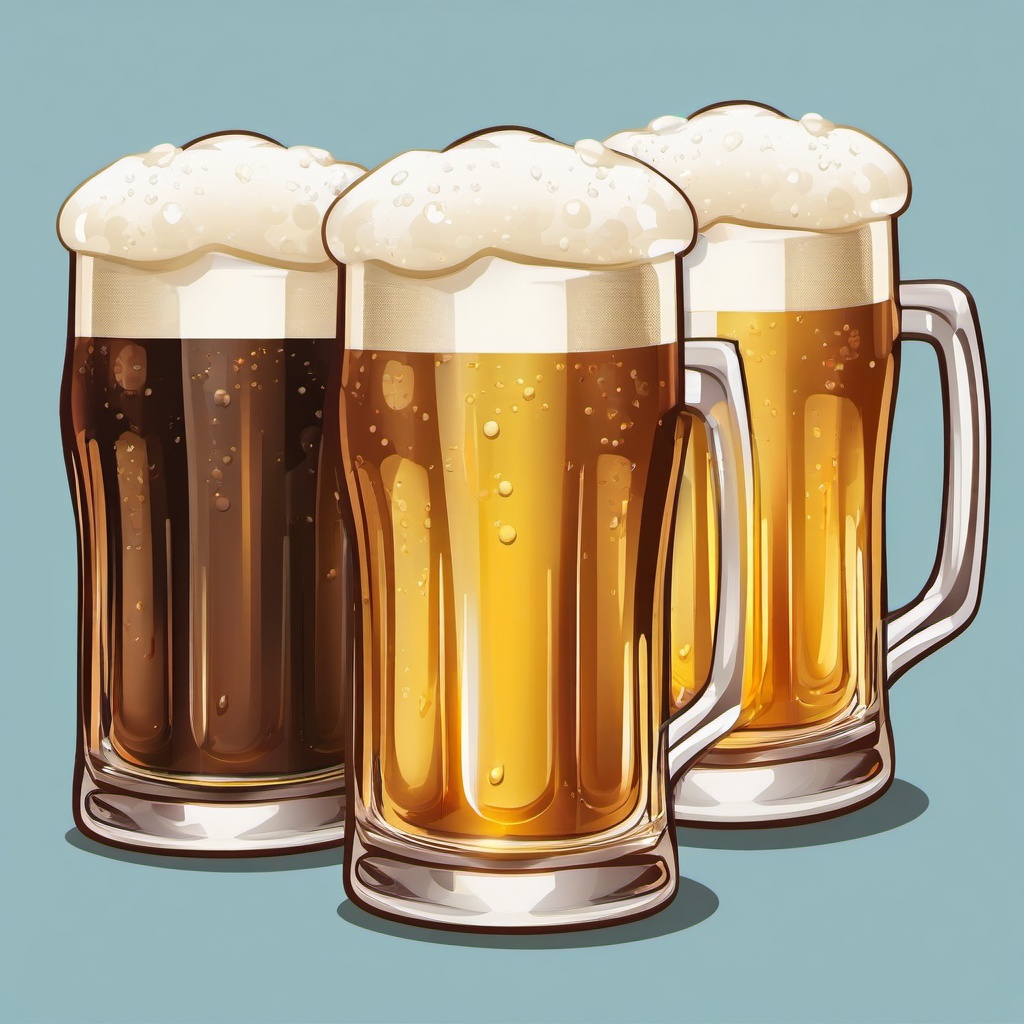 Beer clipart - frothy beer mug  vector clipart