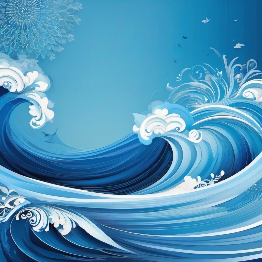 Blue iPhone Wallpaper - Peaceful Blue Seaside  intricate patterns, splash art, wallpaper art