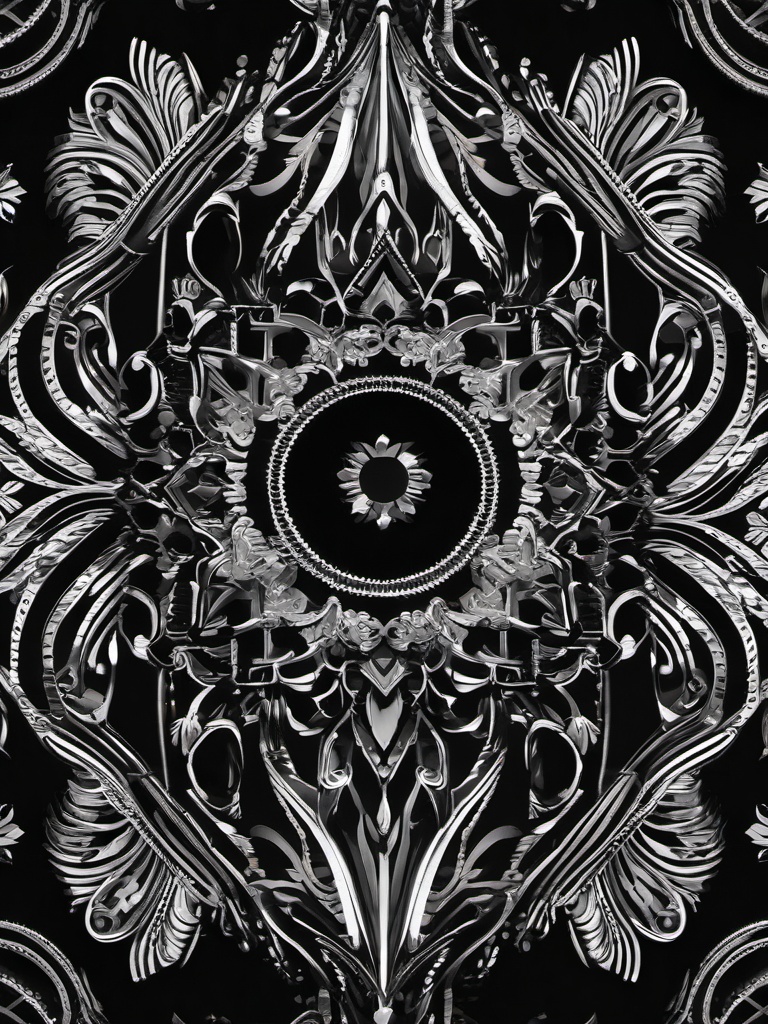 Black Wallpaper 4K - Mysterious Dark Aesthetics in 4K  intricate patterns, splash art, wallpaper art