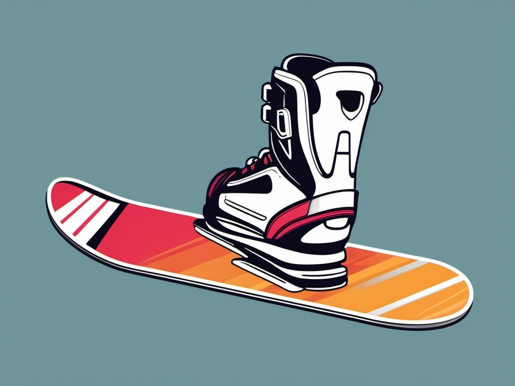 Snowboard Clipart - A snowboard for shredding the slopes.  transport, color vector clipart, minimal style