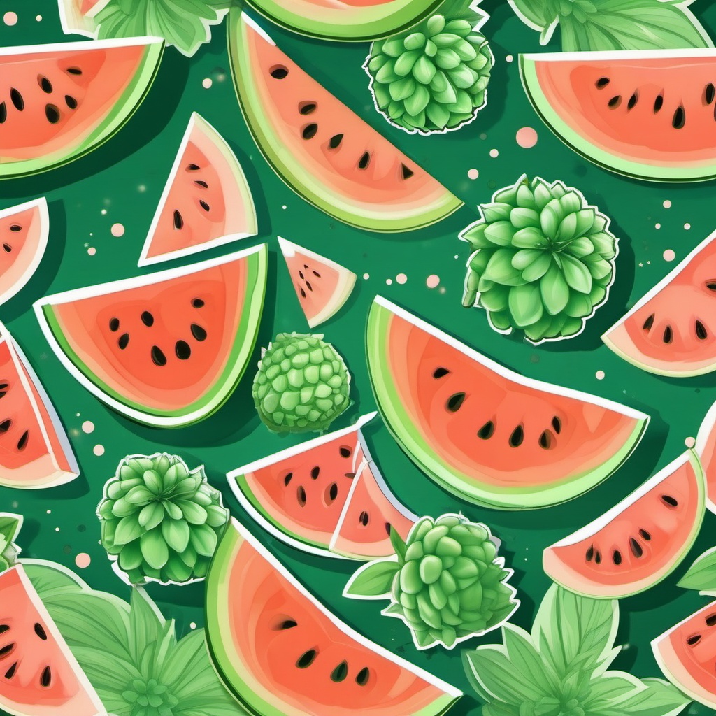 Melon Sticker - Sweet and succulent, a melon-colored burst of freshness, , sticker vector art, minimalist design