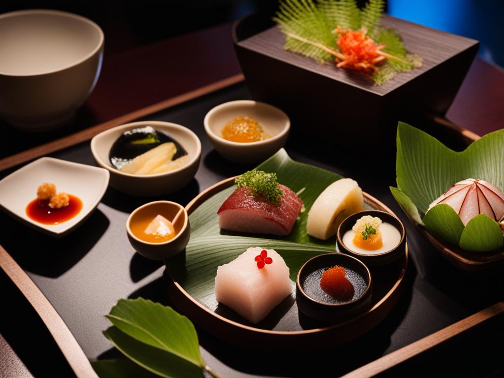 japanese kaiseki experience - a multi-course meal highlighting seasonal and regional ingredients. 