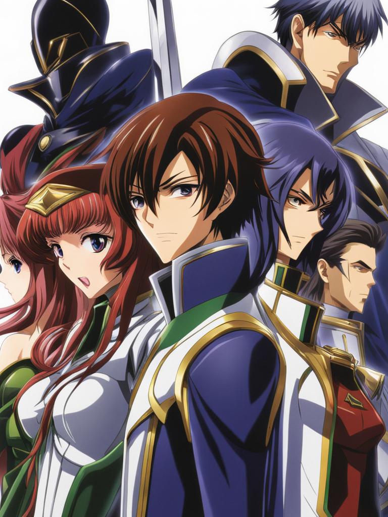 code geass leads a rebellion against oppressive forces in a dystopian future. 