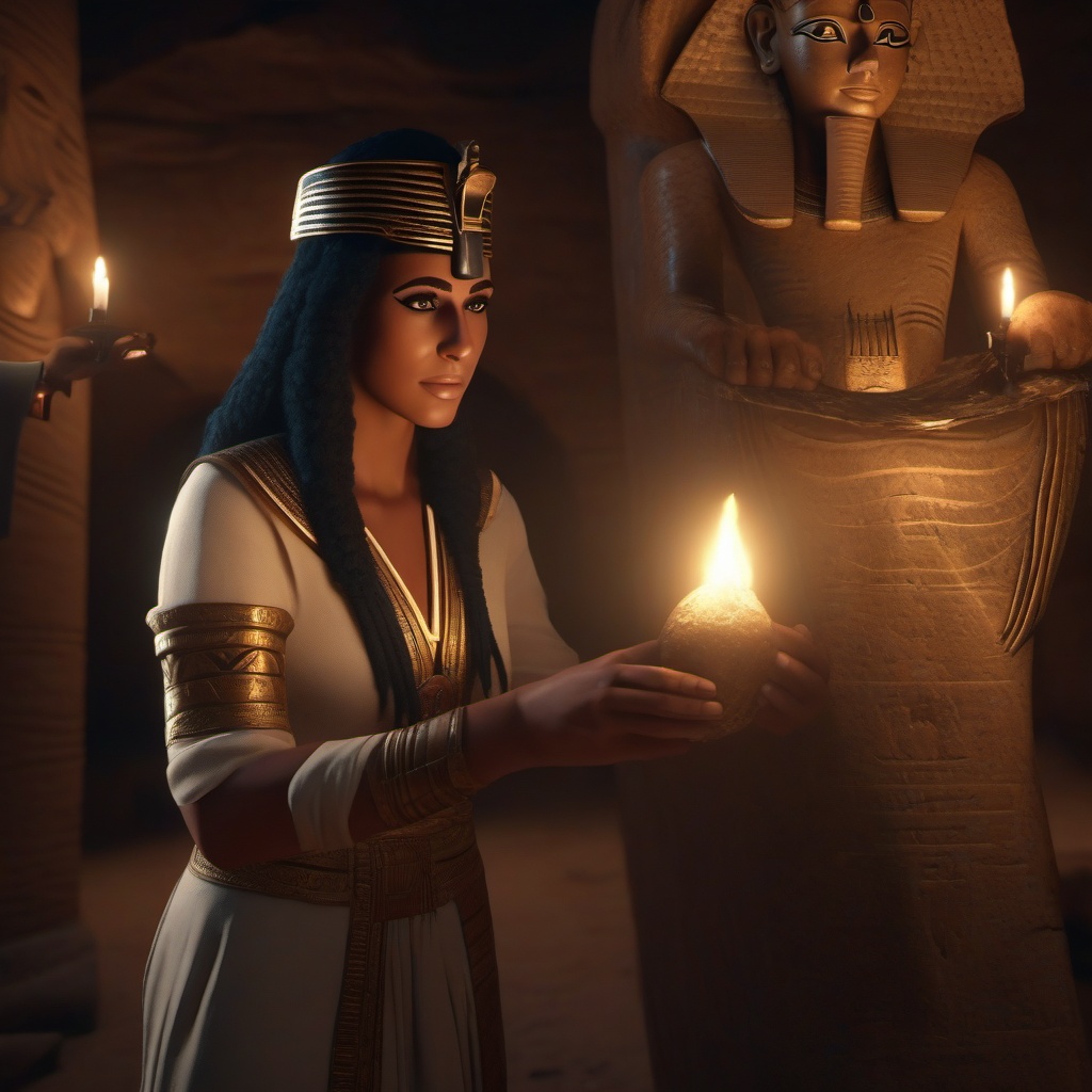 Archaeologist discovers a cursed Egyptian artifact in an ancient tomb, unleashing a vengeful spirit.  8k, hyper realistic, cinematic