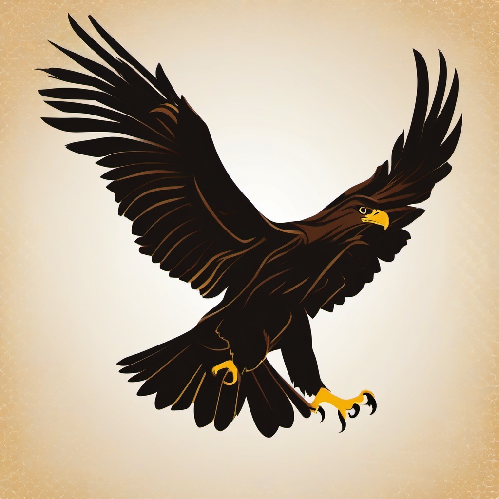 Eagle clipart - artistic representation of an eagle in flight  