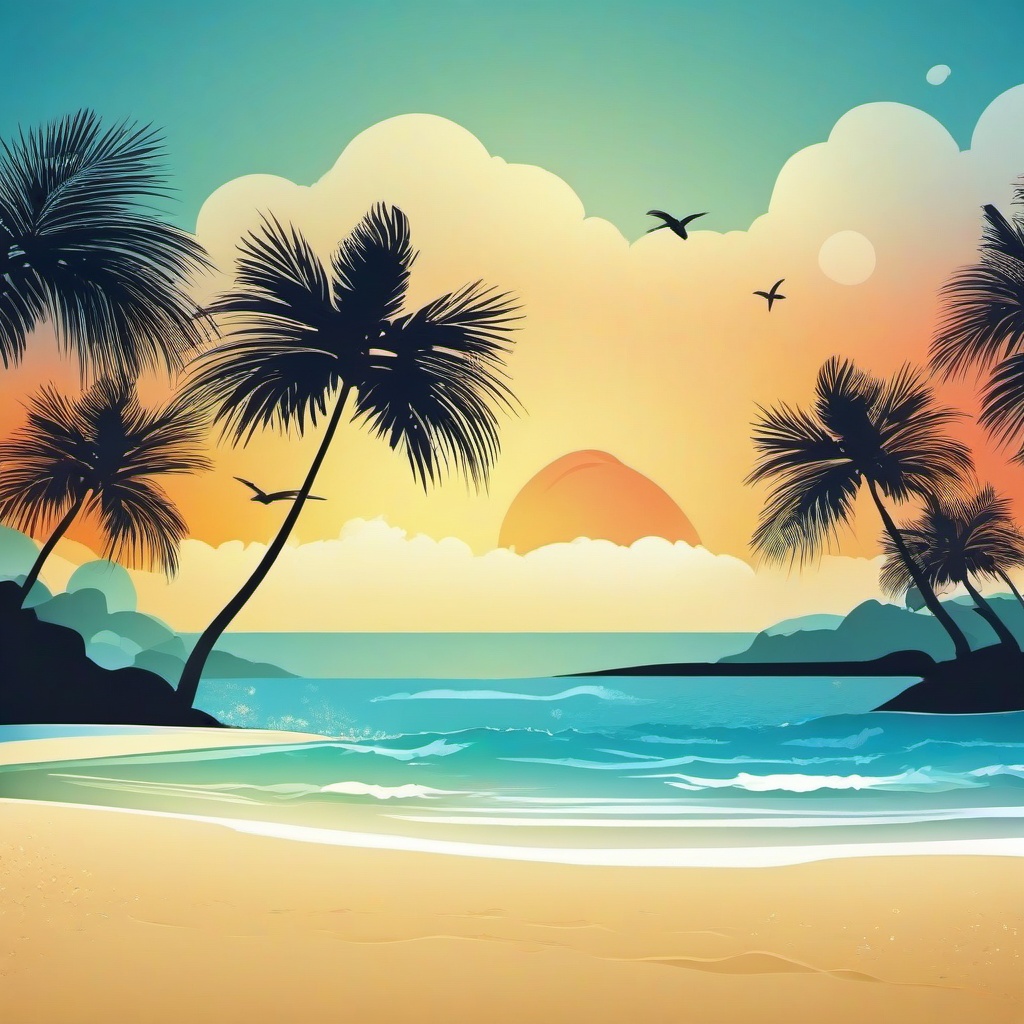 Beach background - tropical christmas background  