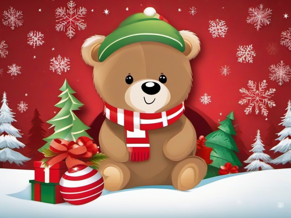 Christmas Bear Wallpaper  