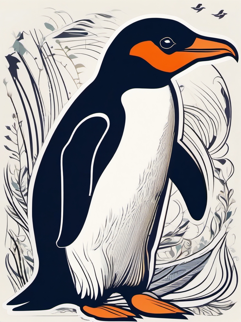 Pingvin - Embark on a visual journey featuring charming penguins, or 'pingvins' in various artistic styles.  color vector clipart