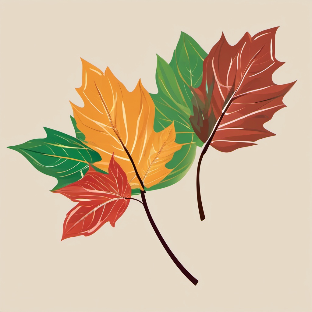 Leaf clipart - leaf blowing in the wind  