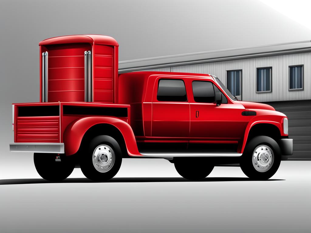 truck clipart - a big, red delivery truck. 