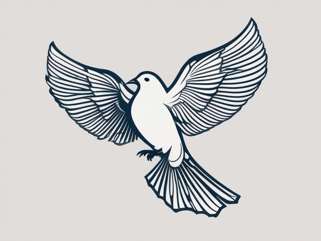 Minimalist Dove Tattoo-Delightful and simple tattoo featuring a minimalist dove, perfect for those who appreciate subtle and elegant designs.  simple color vector tattoo