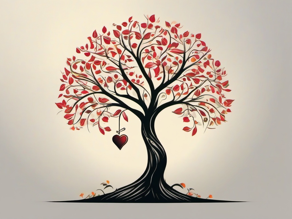 tattoo the giving tree  simple vector color tattoo