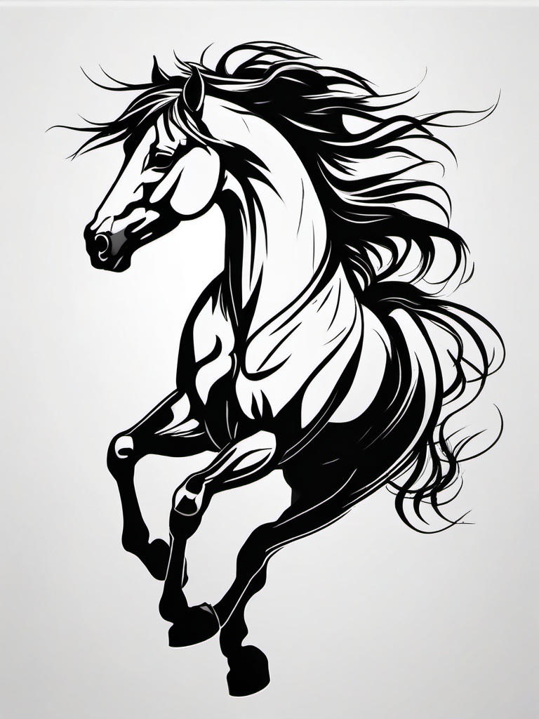 horse tattoo drawings  simple tattoo,minimalist,white background