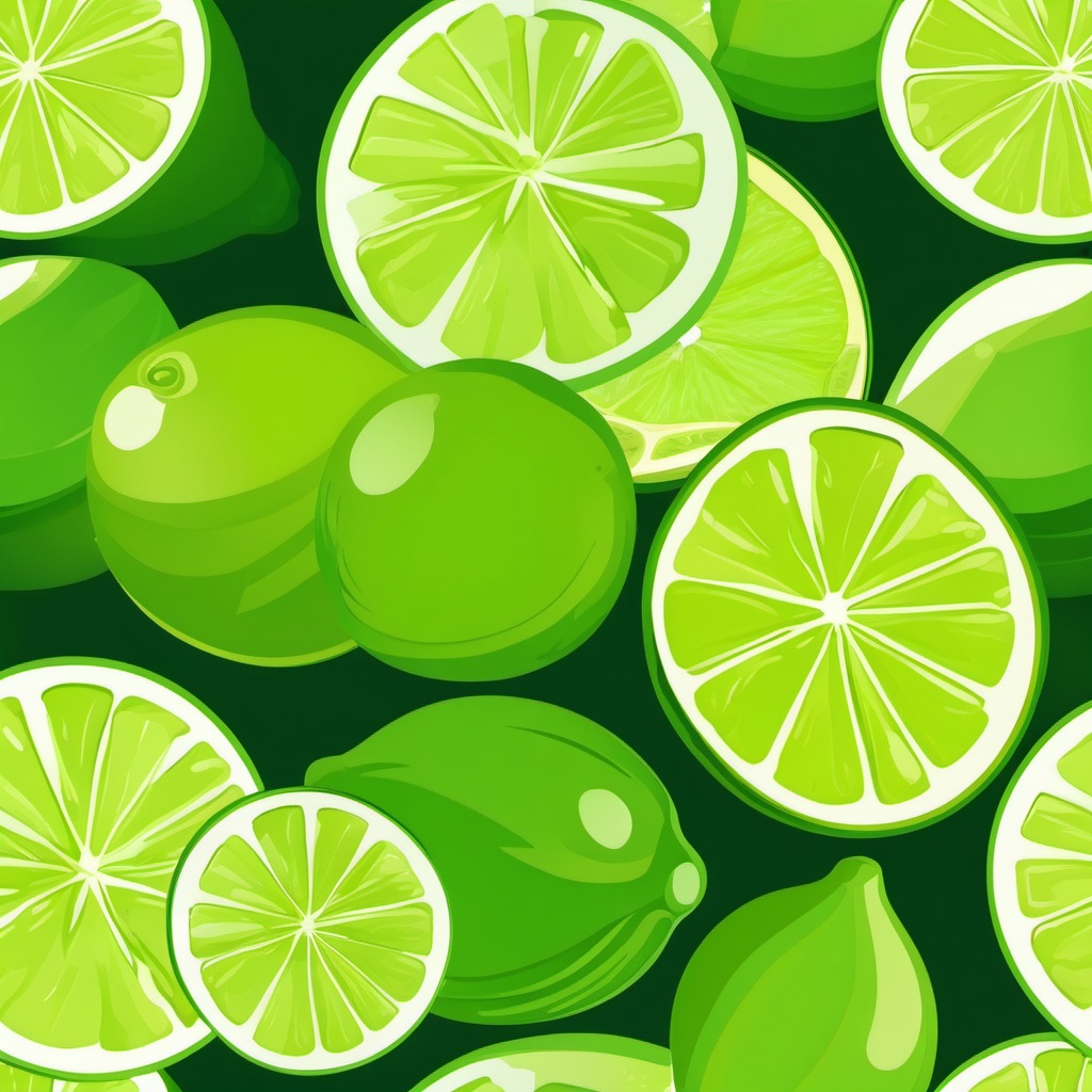 Lime Clipart - Fresh green lime with a tangy aroma.  color vector clipart, minimal style