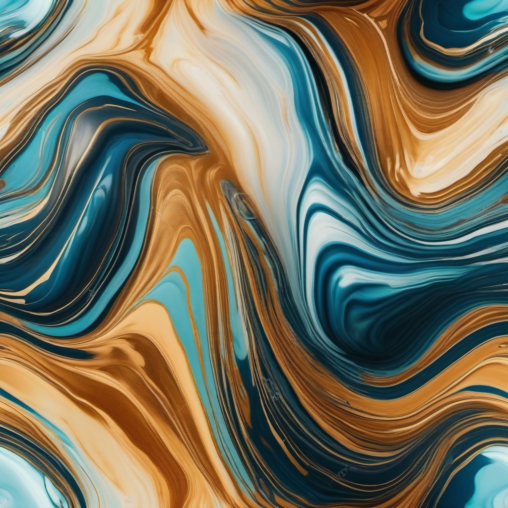 Abstract marbling on metallic surfaces top view, product photoshoot realistic background, hyper detail, high resolution