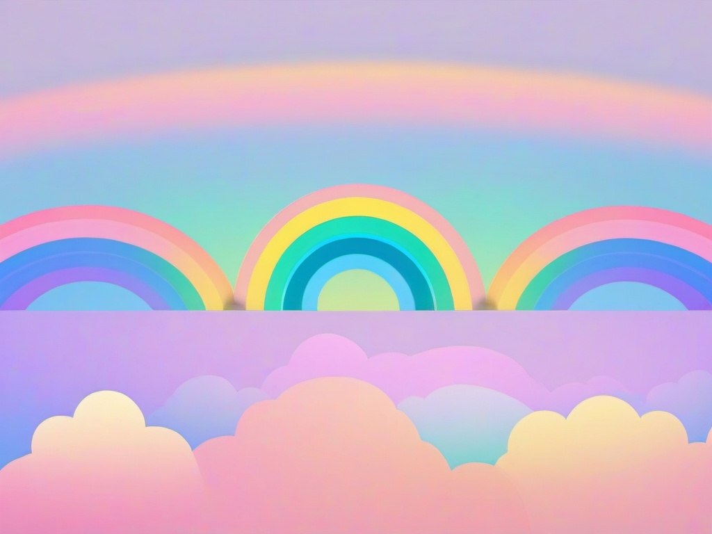 Wallpaper Aesthetic Rainbow Pastel  