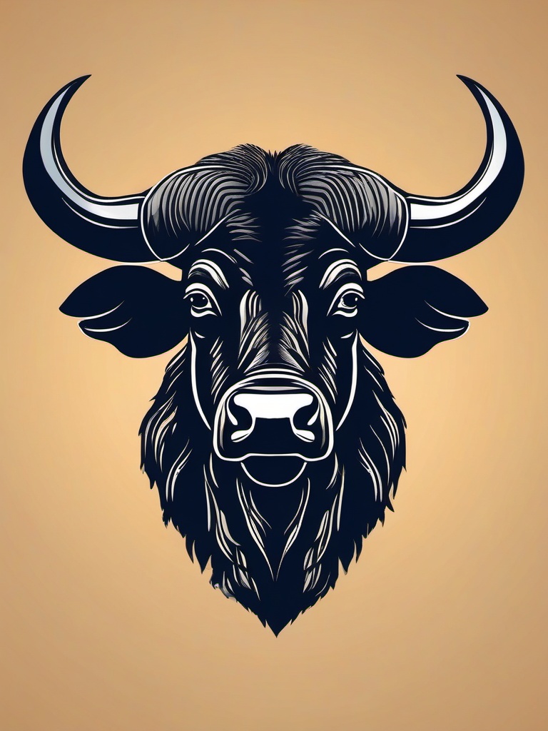 African Buffalo clipart - Powerful bovine found in Africa, ,vector color clipart,minimal