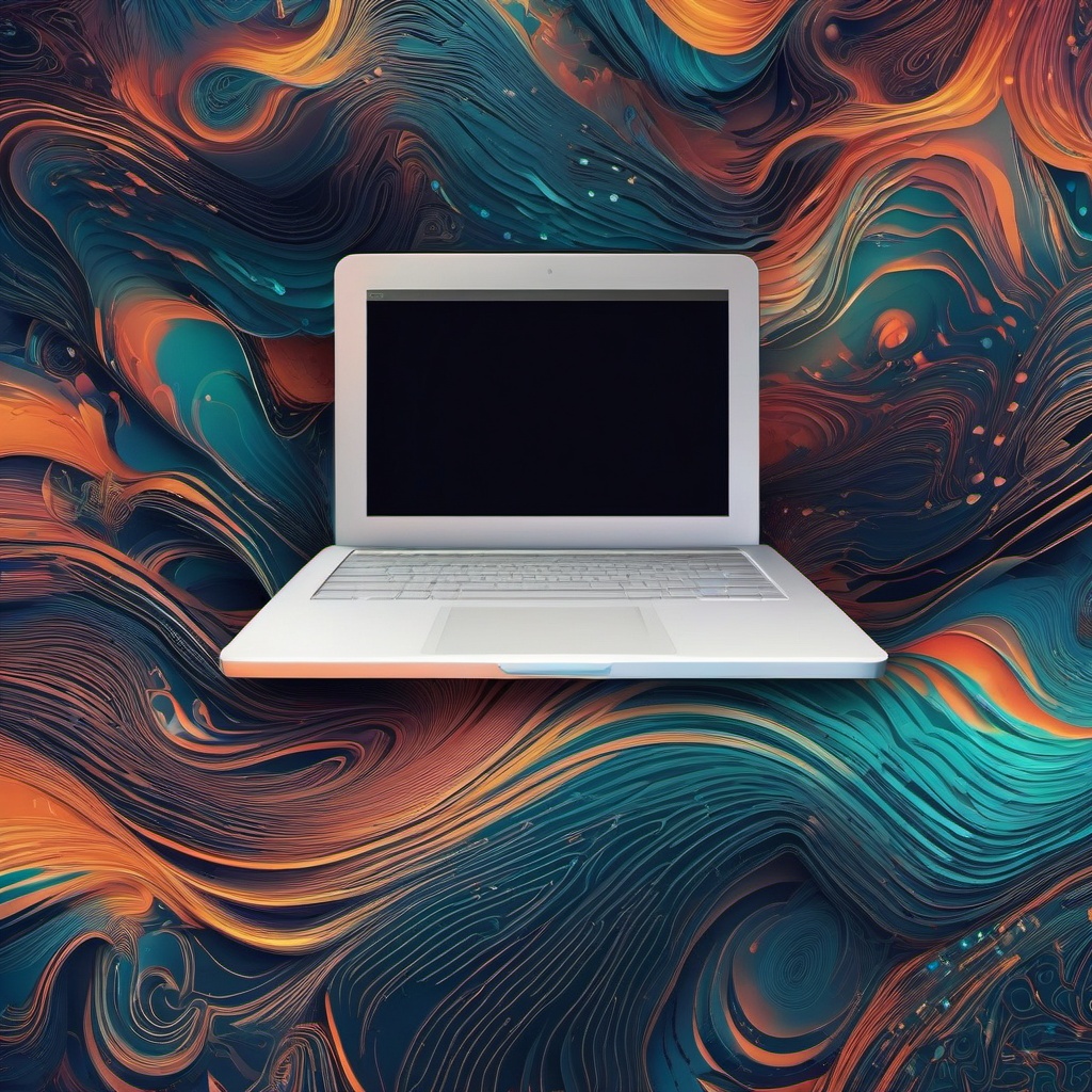 Aesthetic Wallpaper Laptop - Modern Laptop Workspace  intricate patterns, splash art, wallpaper art