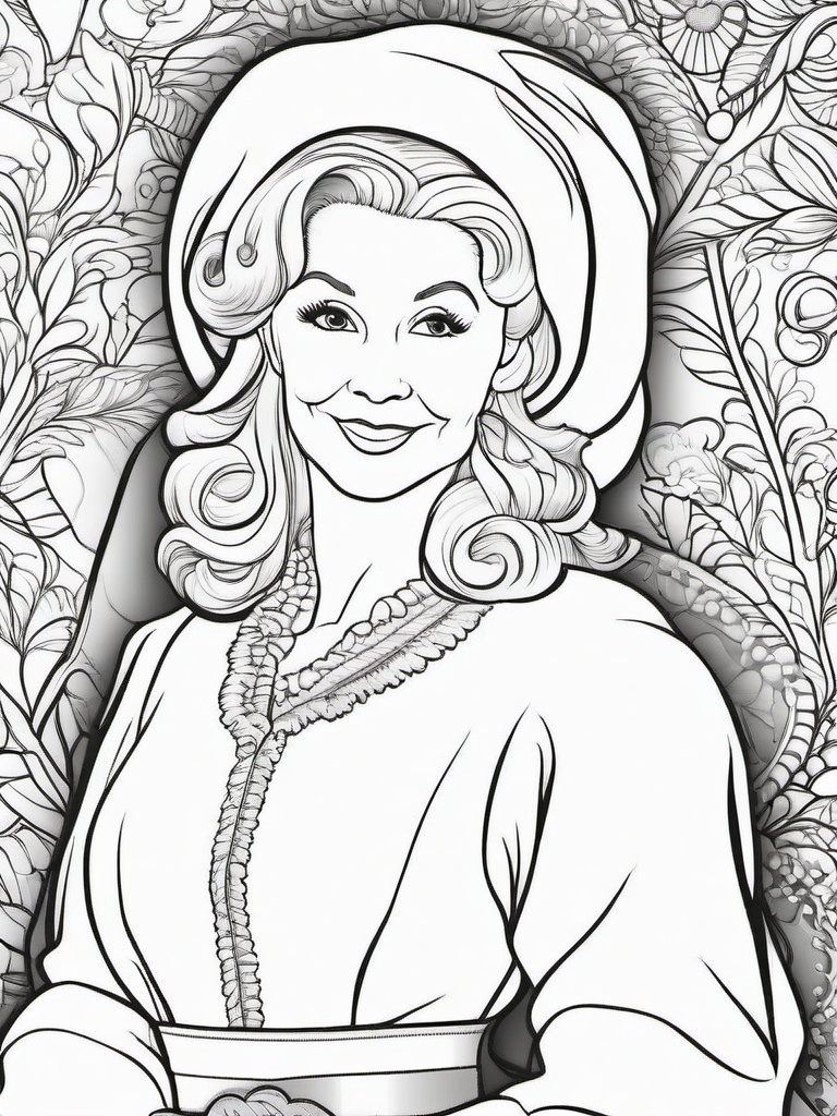 Mrs Claus Colouring Pages  outling,coloring pages,black and whit