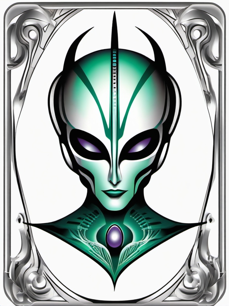 Alien8 Tattoo - Symbolic and mysterious, an Alien8 tattoo adds an edge to your body art.  simple color tattoo,vector style,white background