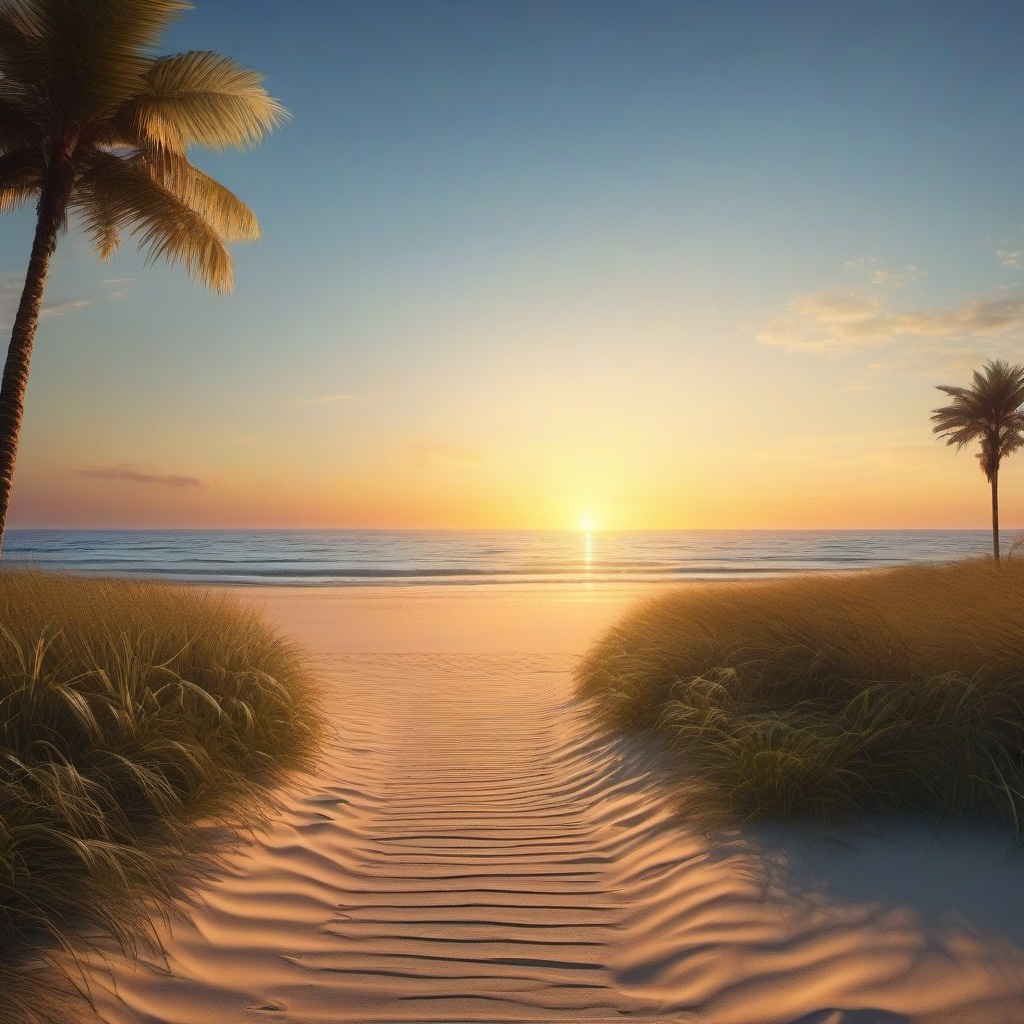 Beachside sunrise and morning walks close shot perspective view, photo realistic background, hyper detail, high resolution