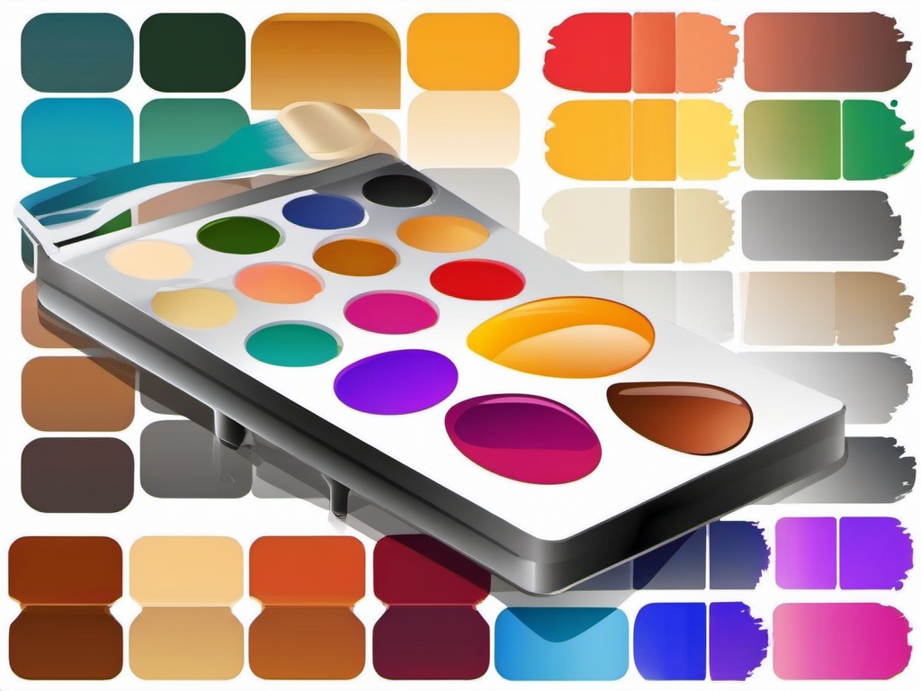 Paint palette icon - Paint palette icon for artistic expression,  color clipart, vector art