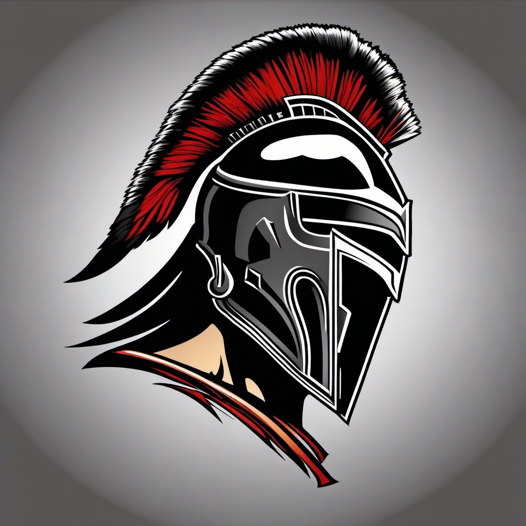 realistic spartan tattoo  simple vector color tattoo