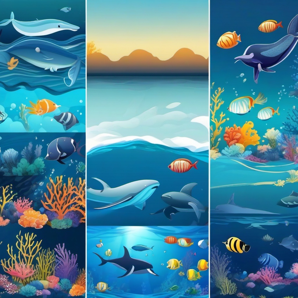 Ocean Background Wallpaper - sea animal wallpaper  