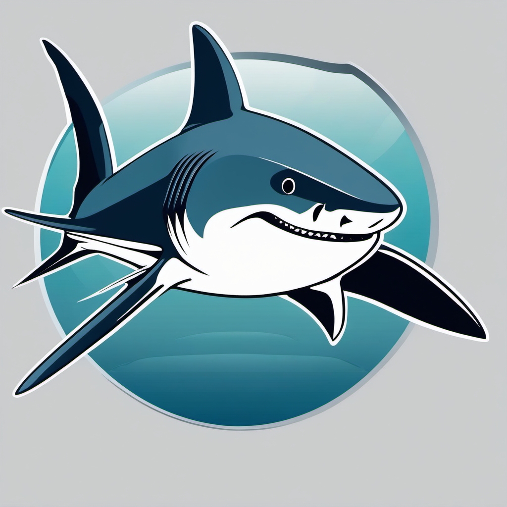 Free Shark - A high-quality image of a shark, freely available for use.  color vector clipart