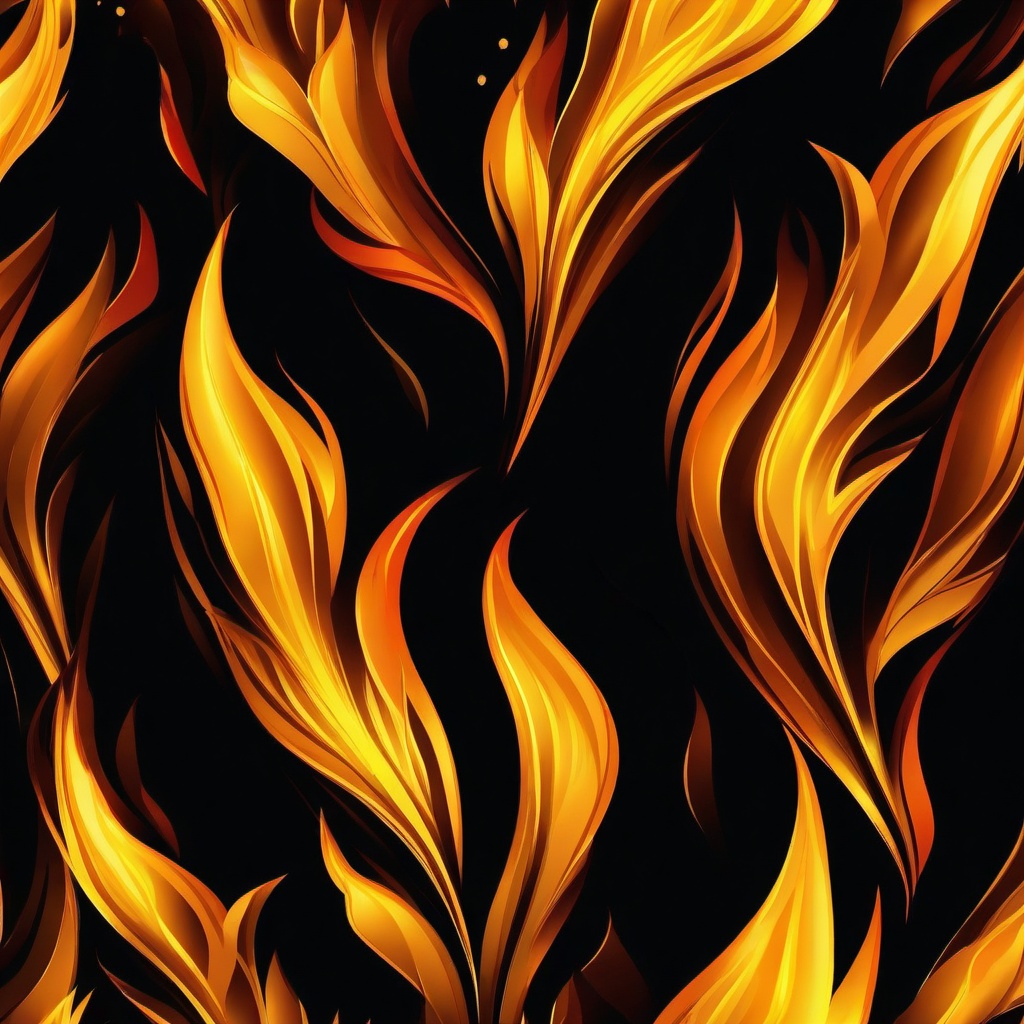 Fire Wallpaper - Golden flames in dark room  background wallpaper