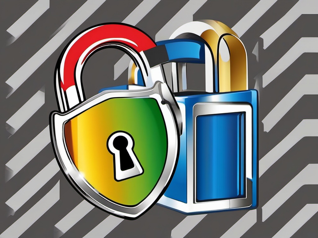 Lock clipart - Padlock for security and privacy,  color clipart, vector art