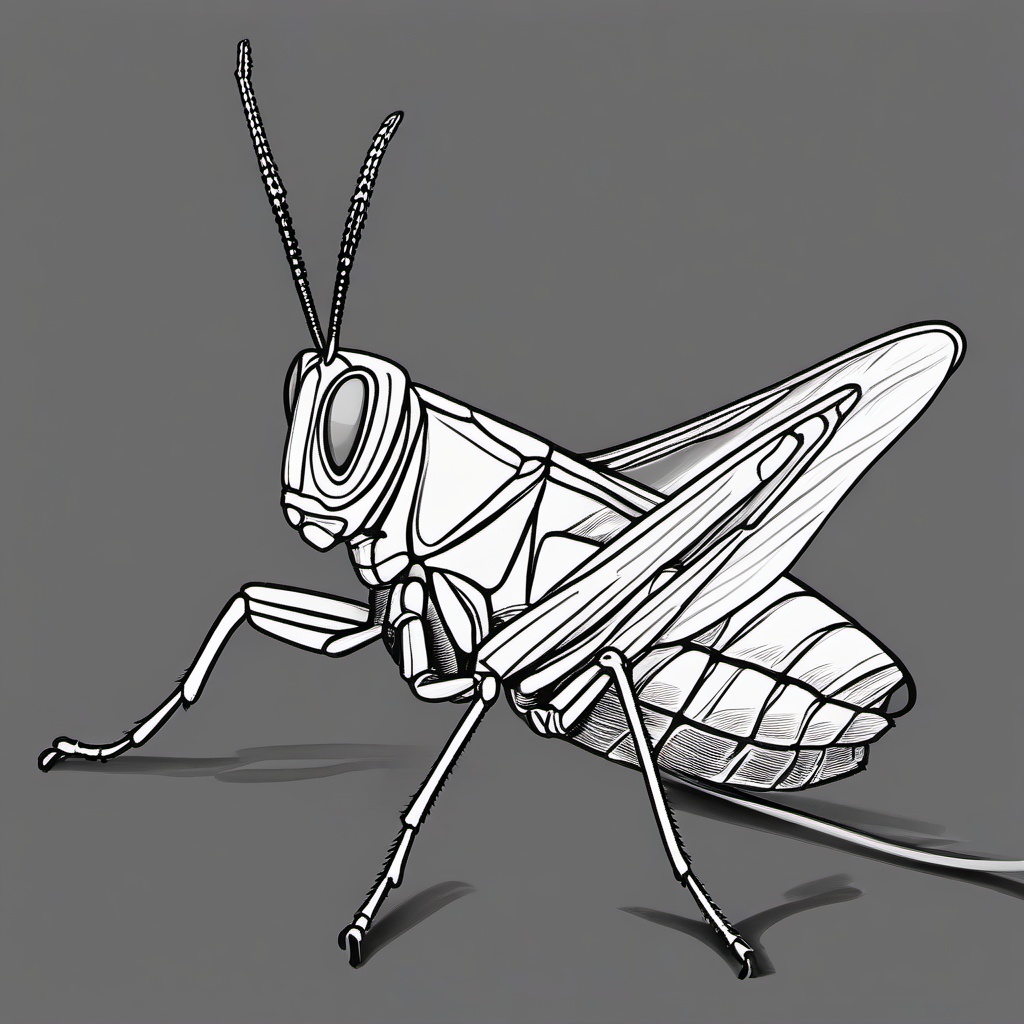 sketch of grasshopper  minimal rough sketch scribbles,doodles,black and white