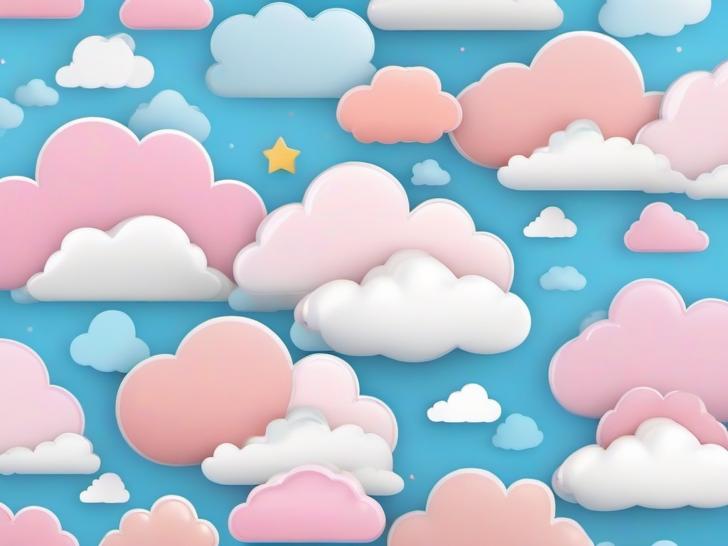 cute clouds wallpaper  ,desktop background wallpaper