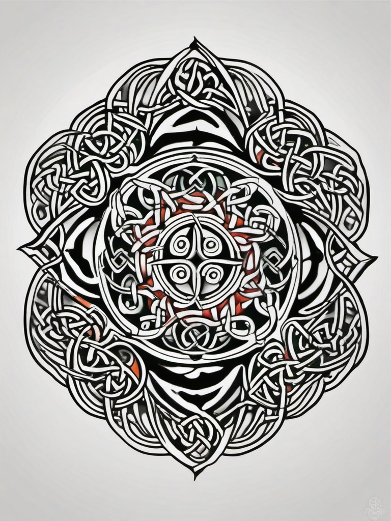 amazing celtic tattoos  simple color tattoo,minimal,white background