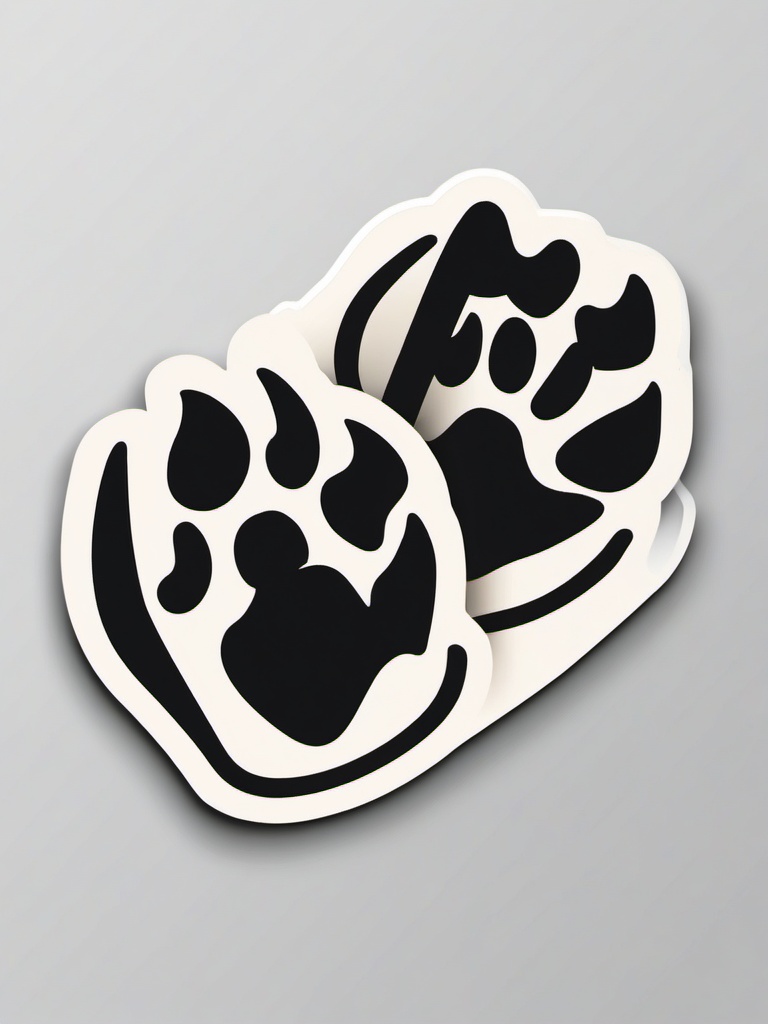 Paw print trail sticker, Pet-friendly , sticker vector art, minimalist design