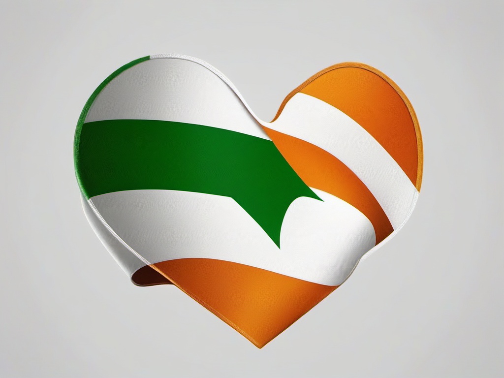 irish flag tattoo  simple color tattoo,minimal,white background