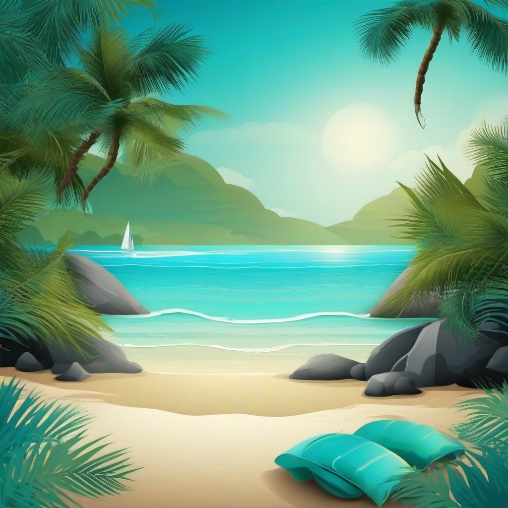 Beach background - turquoise beach background  