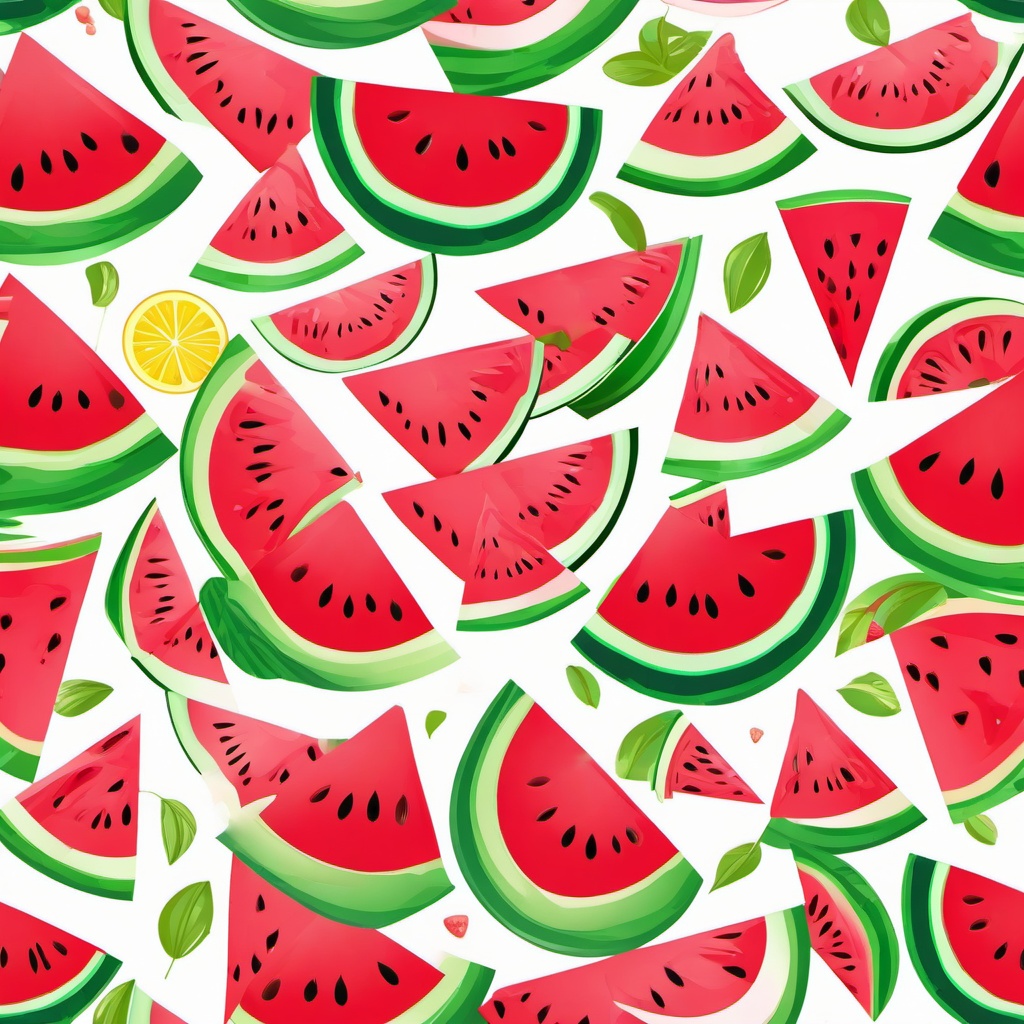 Watermelon clipart - watermelon in a summer fruit salad  