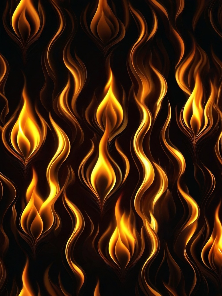 Fire Wallpaper - Golden flames in dark room  background wallpaper