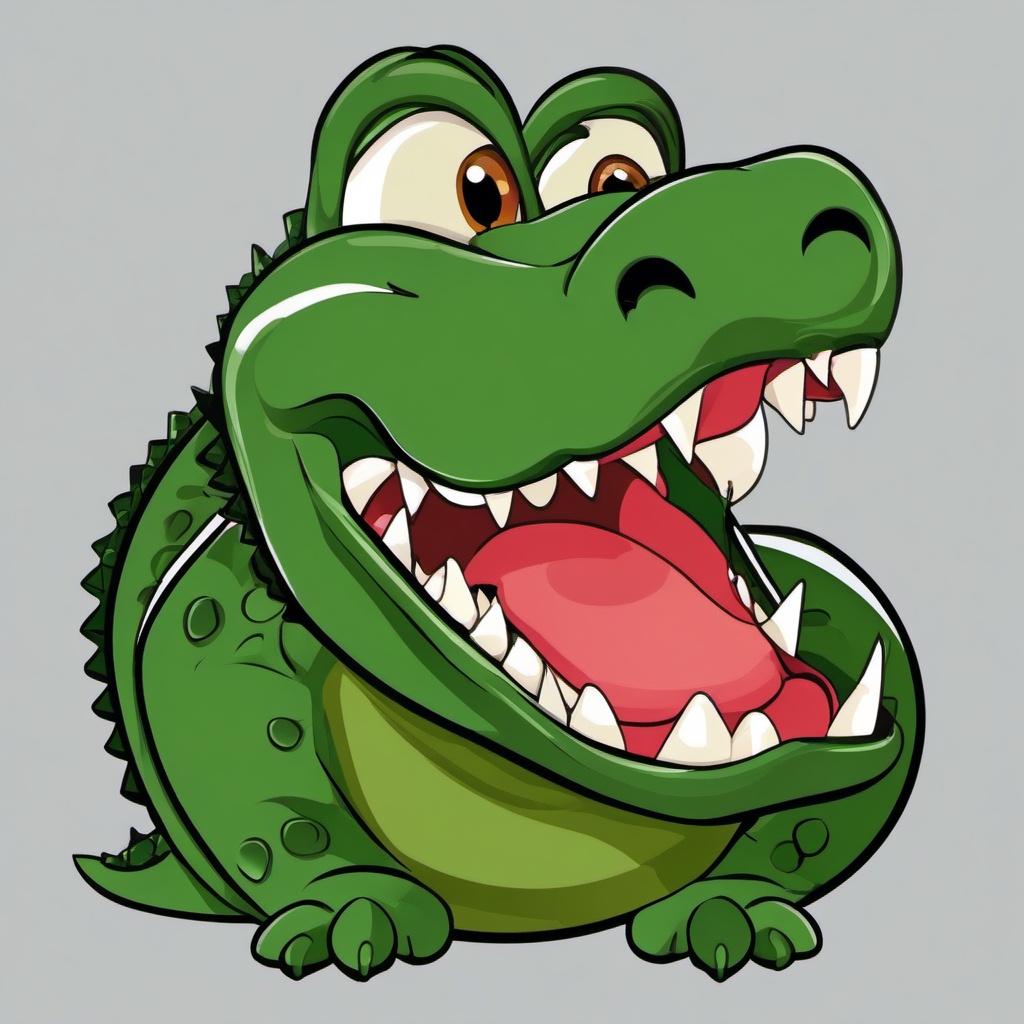 Alligator clipart - alligator with exaggerated features  